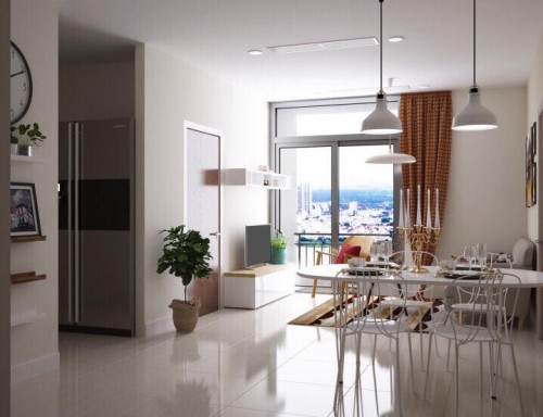 LANDMARK 4  TOWER , APARTMENT FOR RENT IN VINHOMES CENTRAL PARK, 1BR, 48M2, HIGH FLOOR, SAIGON RIVER VIEW, PRICE 670 USD.
